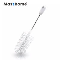 Masthom High Quality Durable Stainless Steel Shaft PET Filament Short TPR Handle  Cup Bottle Brush for household