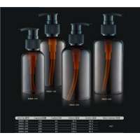 100ml 150ml 200ml 220ml 250ml empty amber PET cosmetic bottle with lotion pump