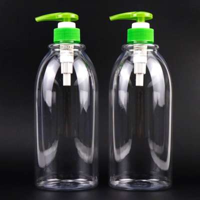 wholesale Clear Transparent 1L Pump PET 1 litre of bottle Plastic Bottle