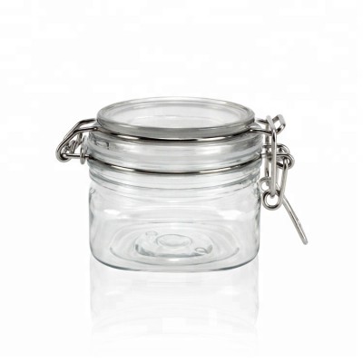 200ml 7oz Smell Proof Plastic Square Airtight Storage Jars