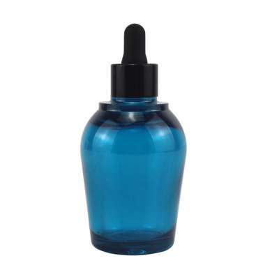 Custom Round Frosted 50ml 60ml Small Clear Unique 15ml 1 oz Serum Perfume Black  Square Luxury Plastic Oil 30ml Dropper Bottle